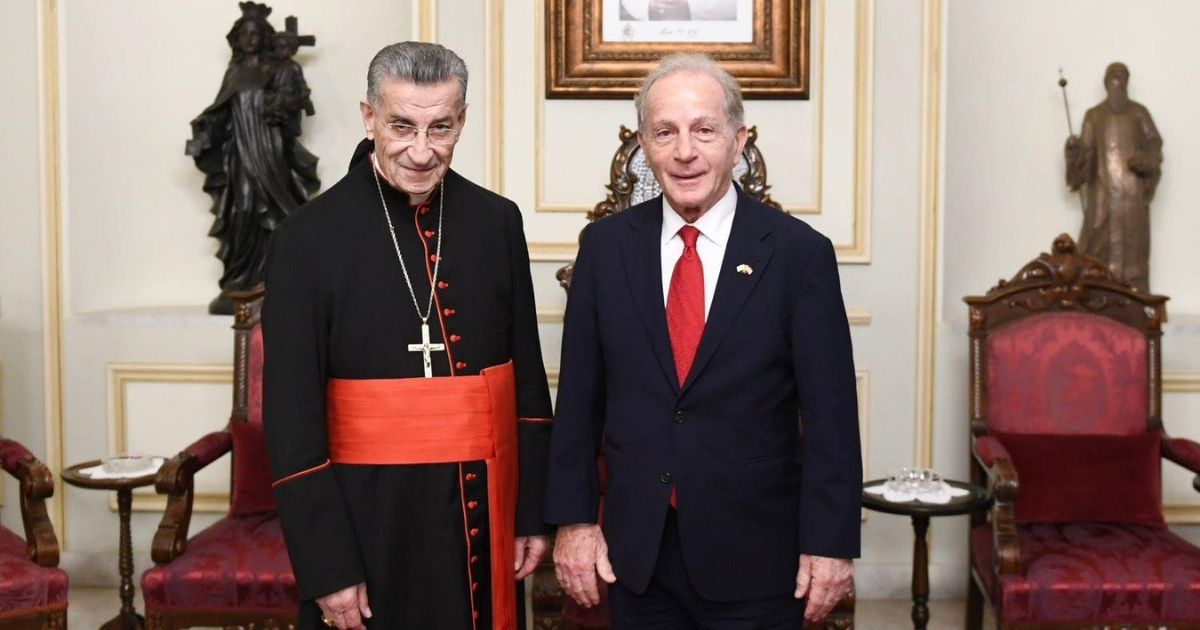 البطريرك الراعي يستقبل السفير الأميركي ميشال عيسى والبطريرك ميناسيان