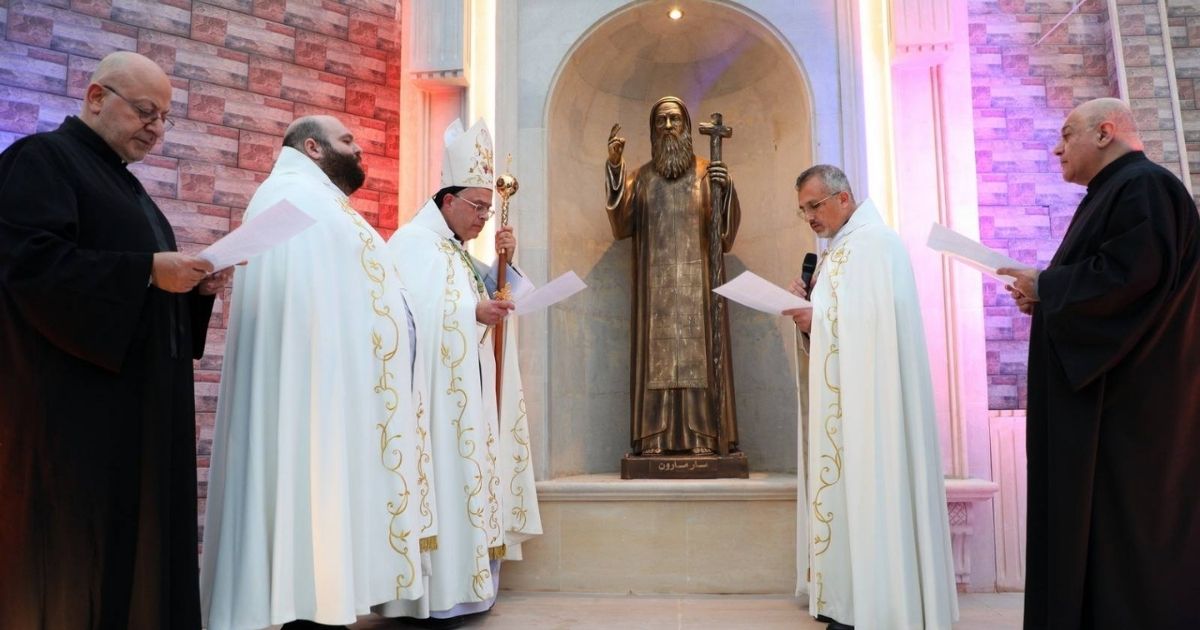 مزار جديد لمار مارون في مدرسة قدموس