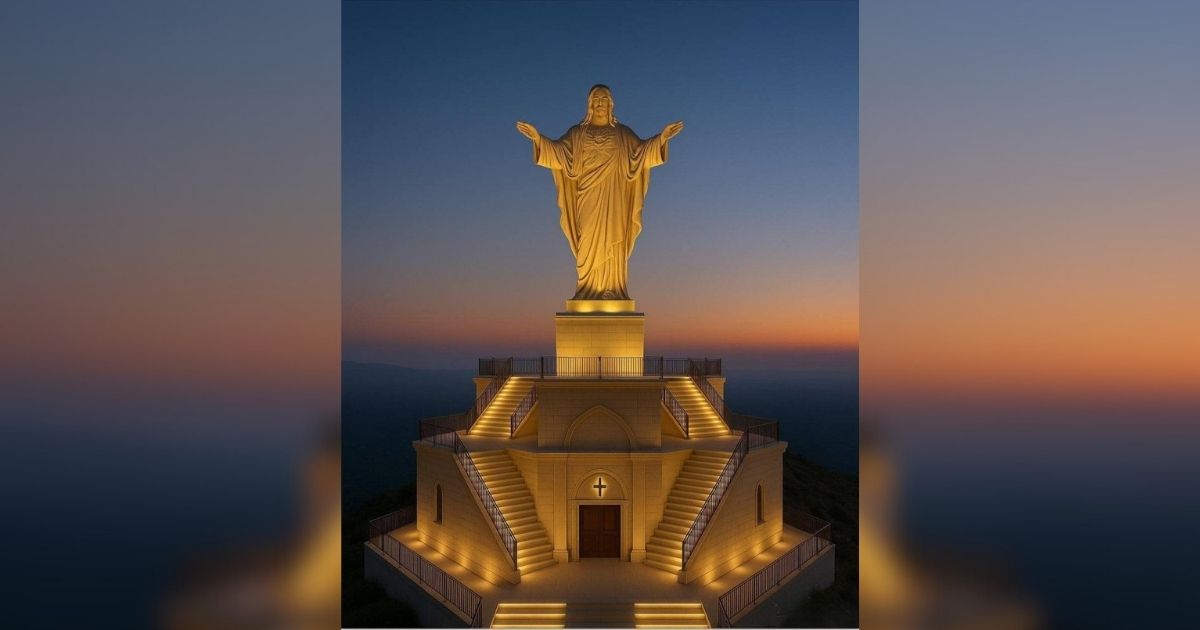 بالصور: القاع تستعد لإقامة تمثال يسوع الفادي بارتفاع 28 مترًا على تلة جبل الصليب